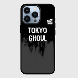 Чехол для iPhone 13 Pro Tokyo Ghoul glitch на темном фоне: символ сверху, цвет: 3D-черный