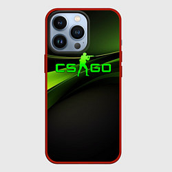 Чехол iPhone 13 Pro CS GO black green logo