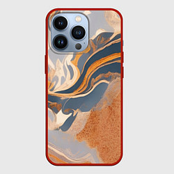 Чехол для iPhone 13 Pro Разноцветная яшма, цвет: 3D-красный