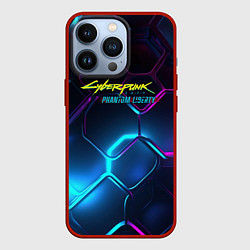 Чехол для iPhone 13 Pro Neon cyberpunk logo, цвет: 3D-красный