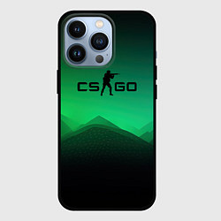 Чехол iPhone 13 Pro CS GO green black background