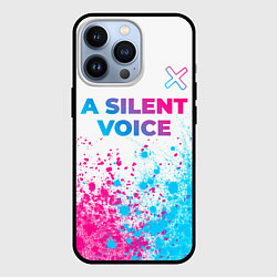 Чехол для iPhone 13 Pro A Silent Voice neon gradient style: символ сверху, цвет: 3D-черный