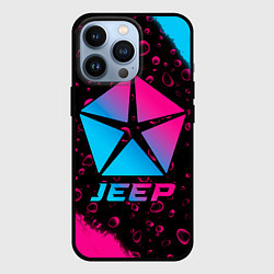 Чехол для iPhone 13 Pro Jeep - neon gradient, цвет: 3D-черный