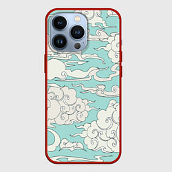 Чехол для iPhone 13 Pro Fly clouds, цвет: 3D-красный