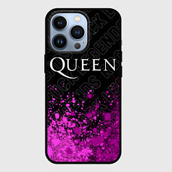 Чехол для iPhone 13 Pro Queen rock legends: символ сверху, цвет: 3D-черный