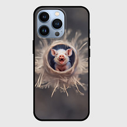 Чехол для iPhone 13 Pro Мордочка забавного поросёнка, цвет: 3D-черный