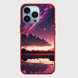 Чехол для iPhone 13 Pro Аниме комета, цвет: 3D-красный