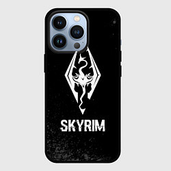 Чехол для iPhone 13 Pro Skyrim glitch на темном фоне, цвет: 3D-черный