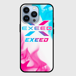 Чехол для iPhone 13 Pro Exeed neon gradient style, цвет: 3D-черный