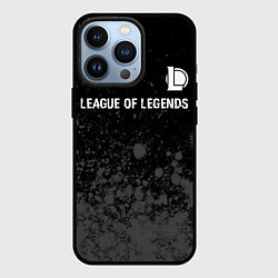 Чехол для iPhone 13 Pro League of Legends glitch на темном фоне: символ св, цвет: 3D-черный