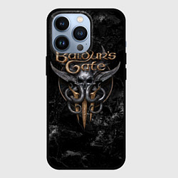 Чехол для iPhone 13 Pro Baldurs Gate 3 dark logo, цвет: 3D-черный