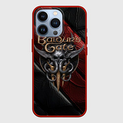 Чехол для iPhone 13 Pro Baldurs Gate 3 logo dark, цвет: 3D-красный