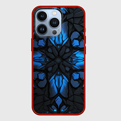 Чехол для iPhone 13 Pro Синий абстрактный узор на плитах, цвет: 3D-красный