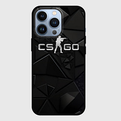 Чехол для iPhone 13 Pro CSGO silver black, цвет: 3D-черный