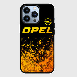 Чехол для iPhone 13 Pro Opel - gold gradient: символ сверху, цвет: 3D-черный