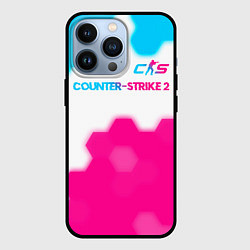 Чехол для iPhone 13 Pro Counter-Strike 2 neon gradient style: символ сверх, цвет: 3D-черный