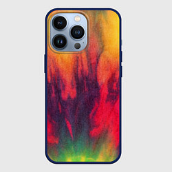 Чехол для iPhone 13 Pro Огненный тай дай, цвет: 3D-тёмно-синий