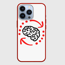 Чехол для iPhone 13 Pro Мозг долго загружает, цвет: 3D-красный