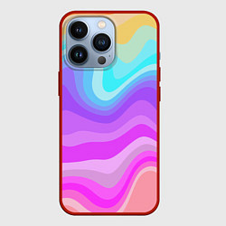 Чехол iPhone 13 Pro Неоновая разноцветная волна