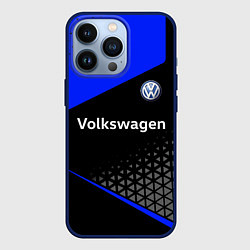 Чехол для iPhone 13 Pro Фольцваген - blue uniform, цвет: 3D-тёмно-синий