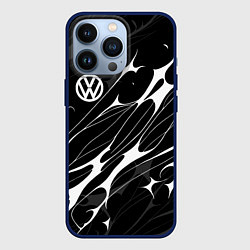 Чехол для iPhone 13 Pro Volkswagen - острые линии, цвет: 3D-тёмно-синий