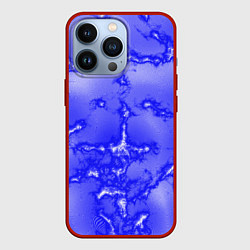 Чехол для iPhone 13 Pro Темно-синий мотив, цвет: 3D-красный