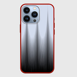 Чехол iPhone 13 Pro Черный полосатый градиент