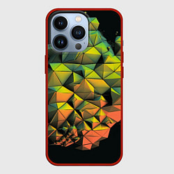 Чехол iPhone 13 Pro Зеленая кубическая абстракция