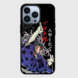 Чехол для iPhone 13 Pro Кокушибо самурай - Клинок демонов, цвет: 3D-черный