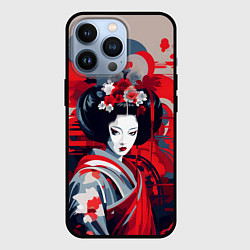 Чехол для iPhone 13 Pro Geisha vector style, цвет: 3D-черный