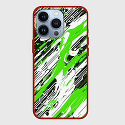 Чехол iPhone 13 Pro Спонтанные брызги зелёные