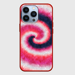 Чехол для iPhone 13 Pro Tie-Dye дизайн, цвет: 3D-красный