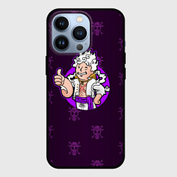 Чехол для iPhone 13 Pro One piece - Луффи в стиле Пип-Бой, цвет: 3D-черный