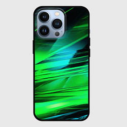 Чехол для iPhone 13 Pro Green light background, цвет: 3D-черный