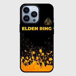 Чехол для iPhone 13 Pro Elden Ring - gold gradient: символ сверху, цвет: 3D-черный