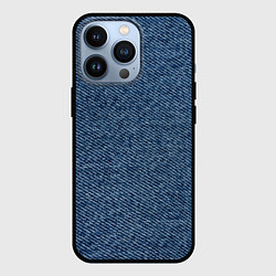 Чехол для iPhone 13 Pro Текстура джинсы, цвет: 3D-черный