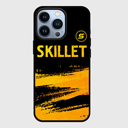 Чехол для iPhone 13 Pro Skillet - gold gradient: символ сверху, цвет: 3D-черный