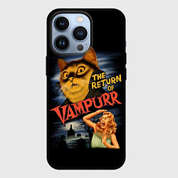 Чехол для iPhone 13 Pro Кот вампир, цвет: 3D-черный
