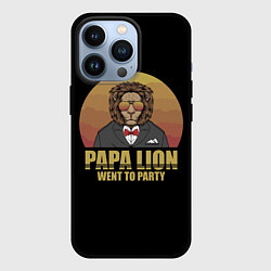 Чехол для iPhone 13 Pro Папа лев выходит на вечеринку, цвет: 3D-черный