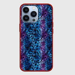 Чехол для iPhone 13 Pro Текстура меха фантастического животного паттерн, цвет: 3D-красный