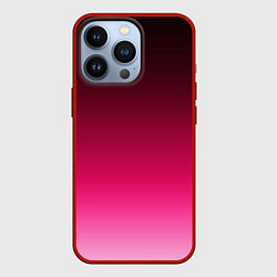 Чехол для iPhone 13 Pro Розово-малиновый градиент, цвет: 3D-красный