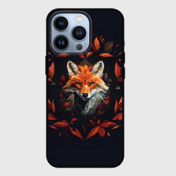 Чехол для iPhone 13 Pro Арт осенняя лиса, цвет: 3D-черный