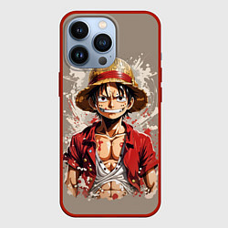 Чехол для iPhone 13 Pro Монки Ди Руфи - One Piece, цвет: 3D-красный