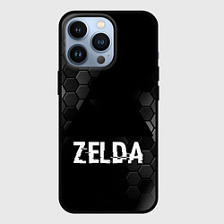 Чехол для iPhone 13 Pro Zelda glitch на темном фоне, цвет: 3D-черный