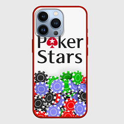 Чехол для iPhone 13 Pro Poker - игра для удачливых, цвет: 3D-красный