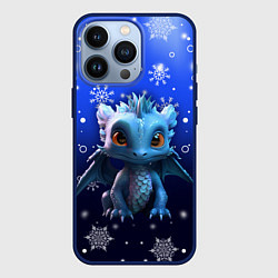 Чехол для iPhone 13 Pro Малыш дракон, цвет: 3D-тёмно-синий