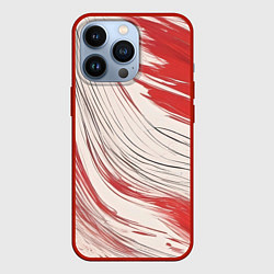 Чехол iPhone 13 Pro Абстракция красно-белая