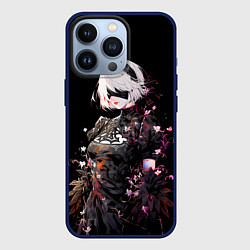 Чехол для iPhone 13 Pro 2b from nier automata, цвет: 3D-тёмно-синий