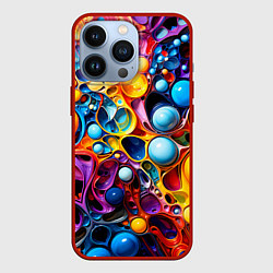 Чехол для iPhone 13 Pro Космическая фантазия, цвет: 3D-красный