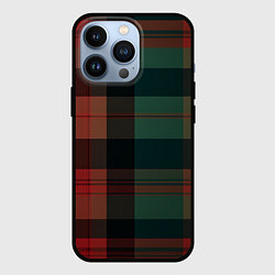 Чехол для iPhone 13 Pro Зелёно-красная шотландская клетка, цвет: 3D-черный